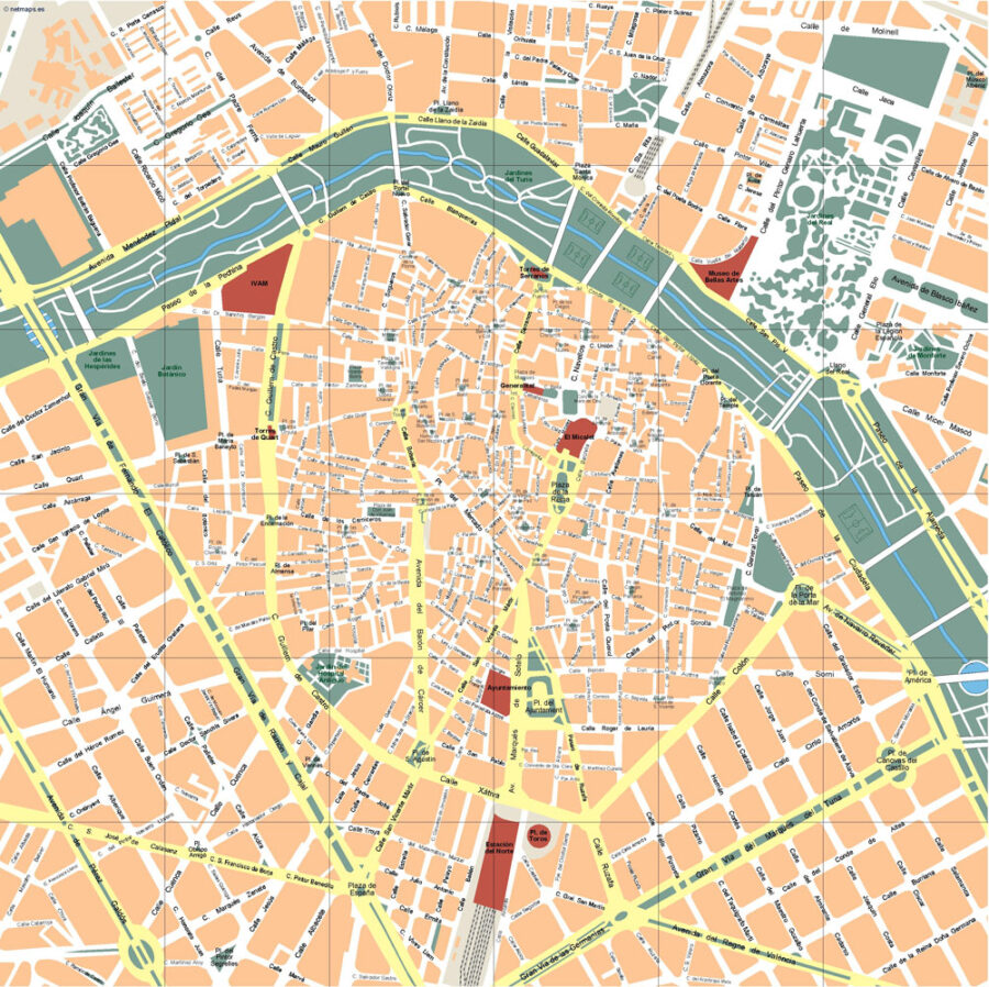 Valencia Illustrator Mapa vectorial