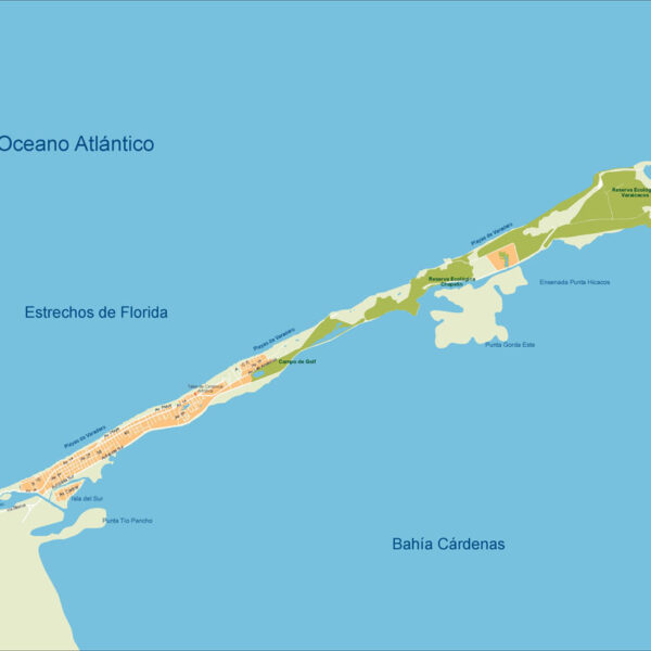 Varadero Illustrator Mapa vectorial