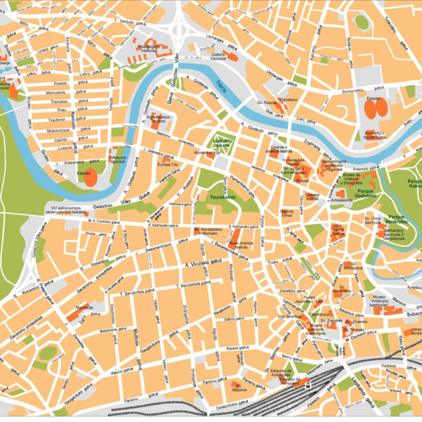 Vilnius Illustrator Mapa vectorial
