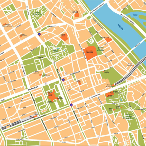 Warsaw Illustrator Mapa vectorial