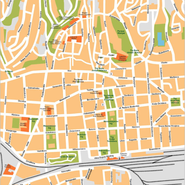 Zagreb Illustrator Mapa vectorial
