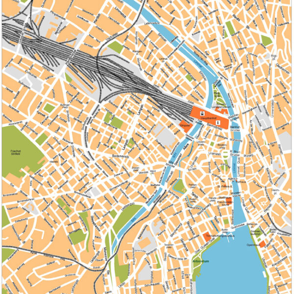 Zurich Illustrator Mapa vectorial