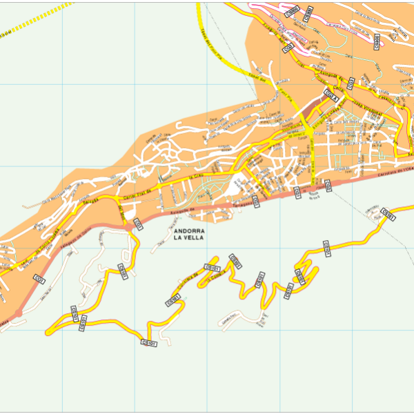 Andorra la Vella Vector EPS Mapa vectorial