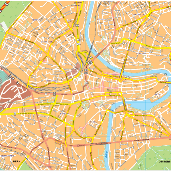 Bern Vector EPS Mapa vectorial