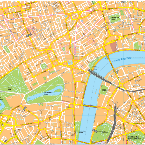London Vector EPS Mapa vectorial