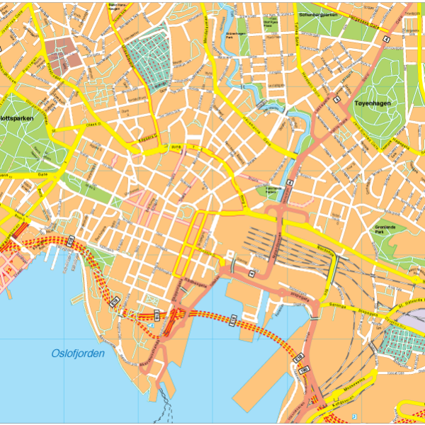 Oslo Vector EPS Mapa vectorial