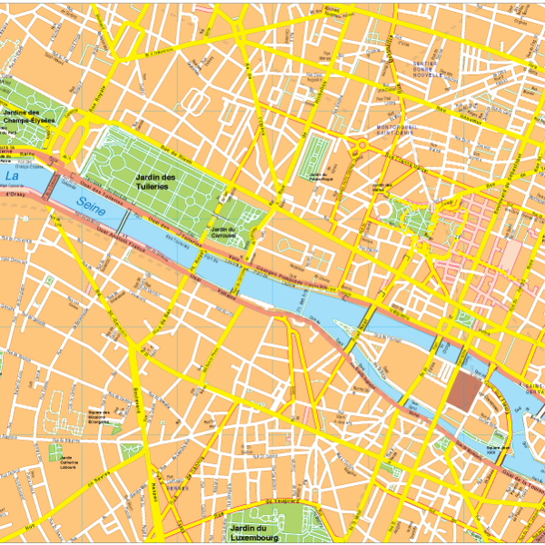 Paris Vector EPS Mapa vectorial