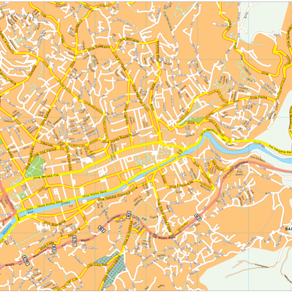 Sarajevo Vector EPS Mapa vectorial