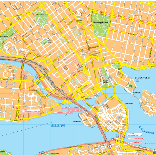 Stockholm Vector EPS Mapa vectorial
