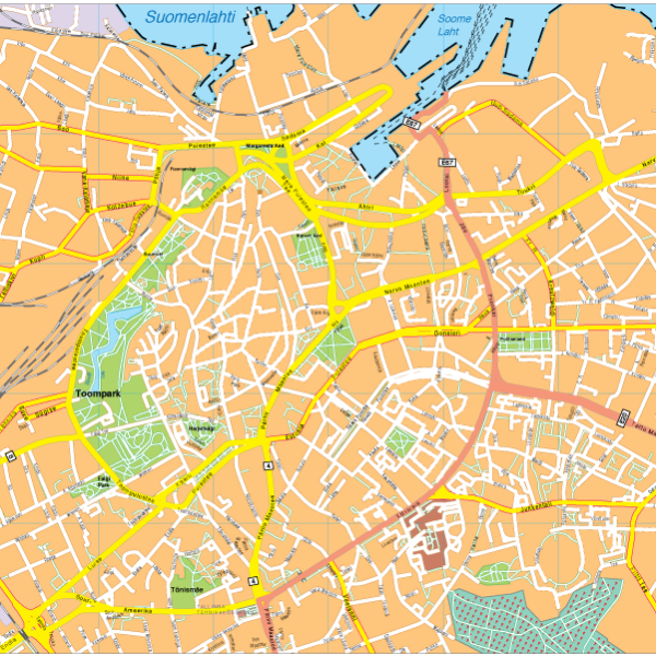 Tallinn Vector EPS Mapa vectorial
