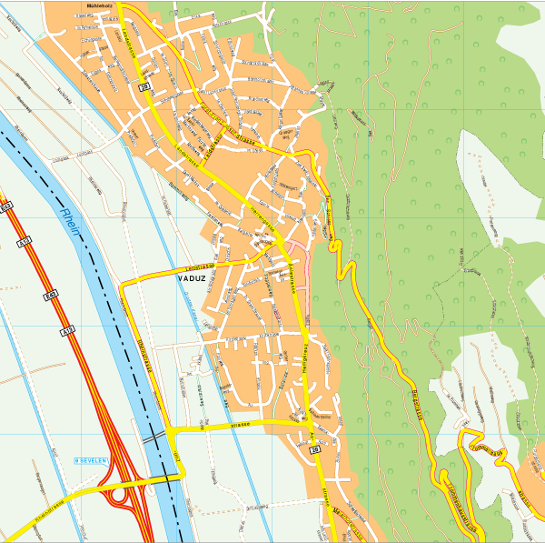 Vaduz Vector EPS Mapa vectorial