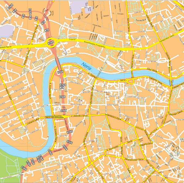 Vilnius Vector EPS Mapa vectorial