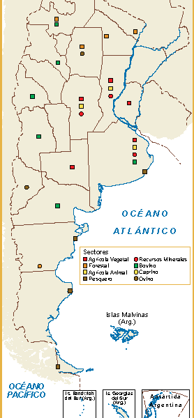 Argentina mapa sector primario