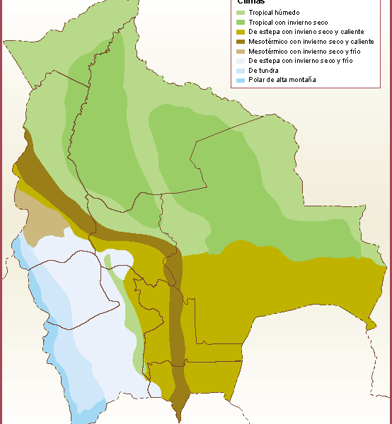 Bolivia mapa clima