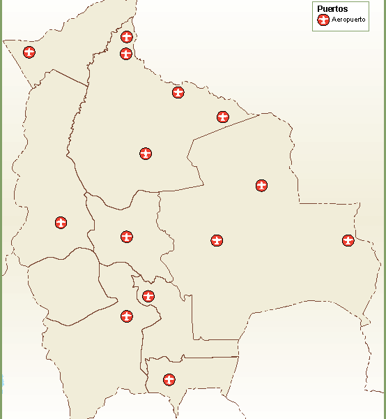 Bolivia mapa comunicacion