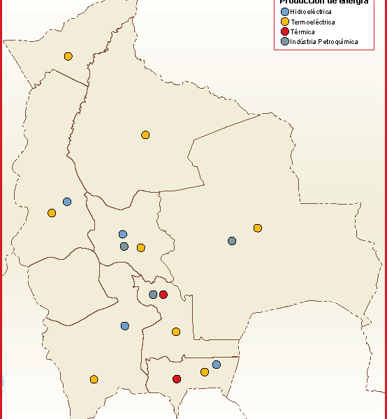 Bolivia mapa energia
