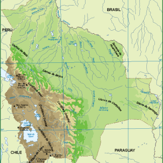 Bolivia mapa fisico