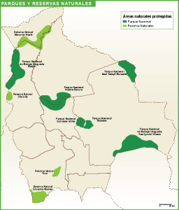 Bolivia mapa parques