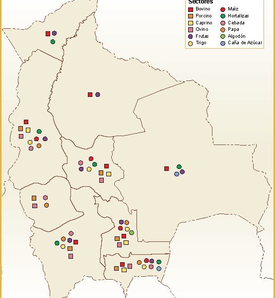 Bolivia mapa sector primario