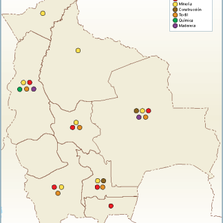 Bolivia mapa sector secundario