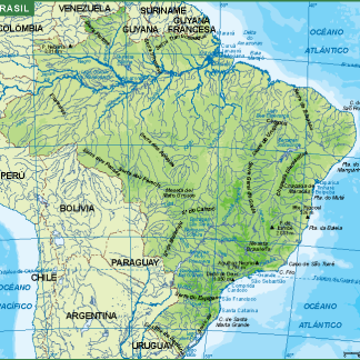 Brasil mapa fisico