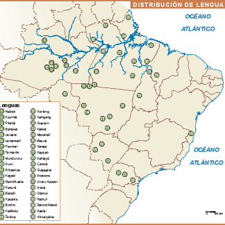 Brasil mapa lenguas