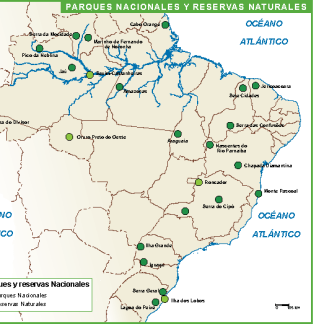Brasil mapa parques