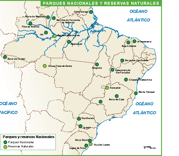 Brasil mapa parques