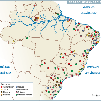 Brasil mapa sector secundario
