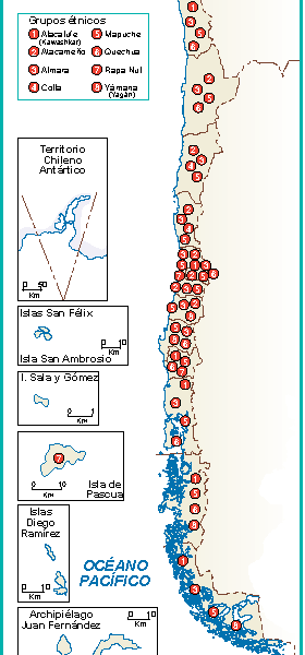 Chile mapa etnico