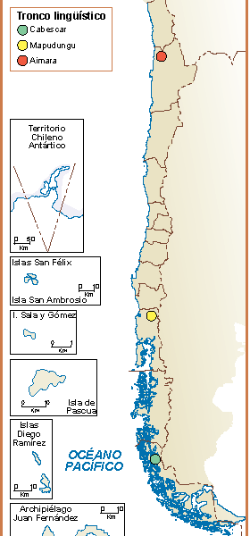 Chile mapa lenguas