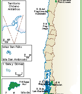 Chile mapa parques