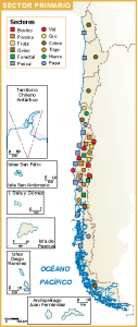 Chile mapa sector primario