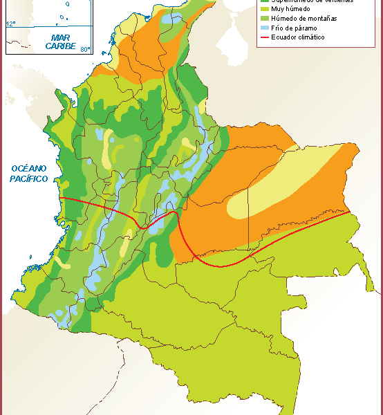 Colombia mapa clima