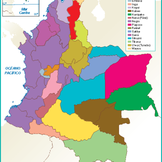 Colombia mapa grupos etnicos