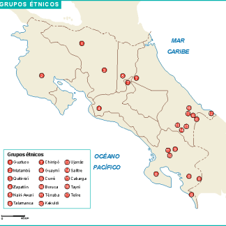 Costa Rica mapa etnico
