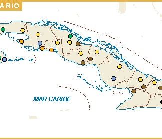 Cuba mapa sector primario