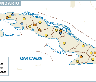 Cuba mapa sector secundario