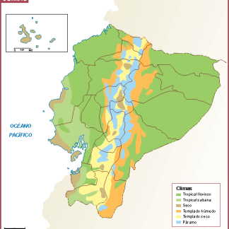 Ecuador mapa clima