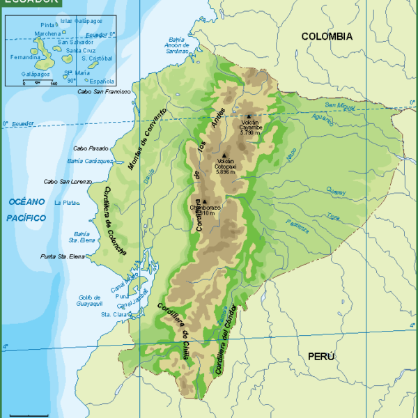 Ecuador mapa fisico