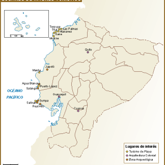 Ecuador mapa interes turistico