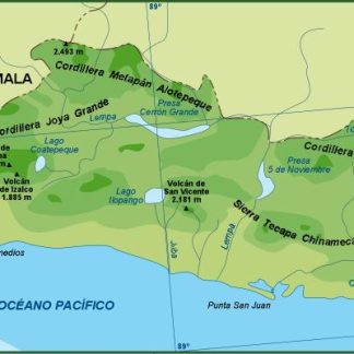 El Salvador mapa fisico