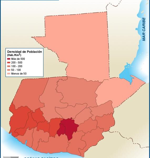 Guatemala mapa densidad