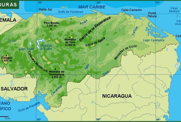 Honduras mapa fisico