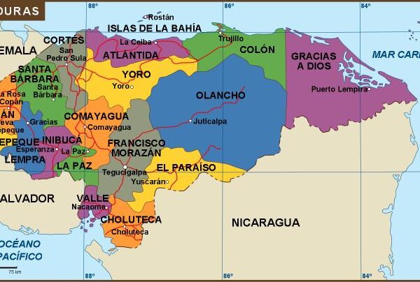 Honduras mapa politico
