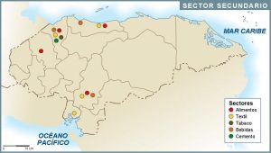 Honduras mapa secundario