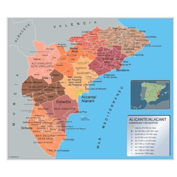 Mapa Municipios Alicante