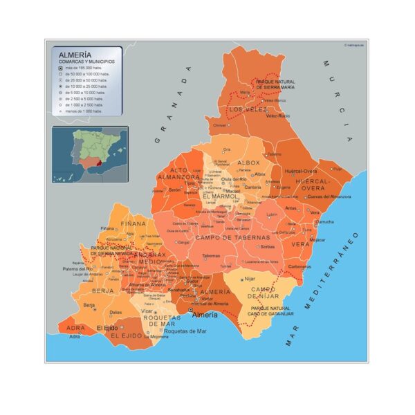 Mapa Municipios Almeria