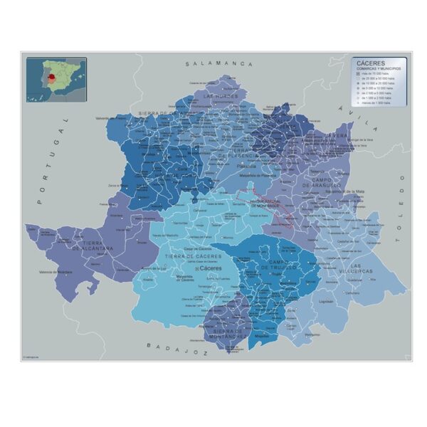 Mapa Municipios Caceres