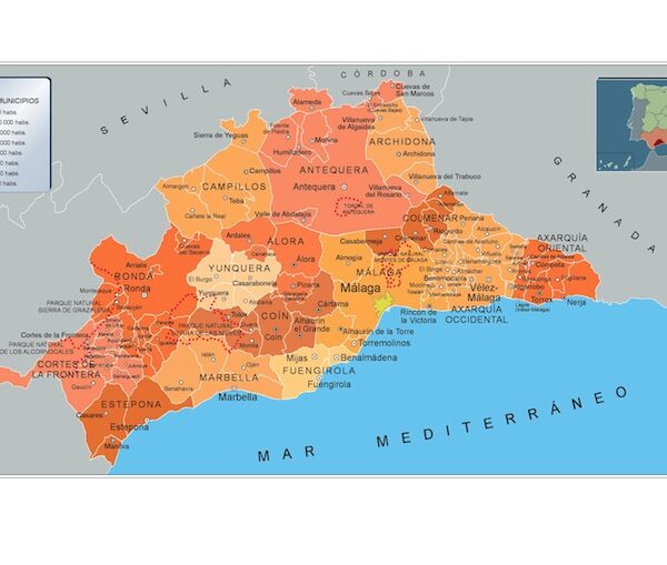 Mapa Municipios Malaga
